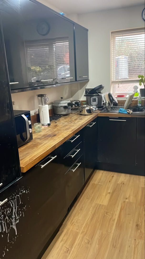 Commercial kitchen before cleaning